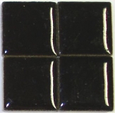 Keramik glasiert 20x20mm - Schwarz - 30 St.