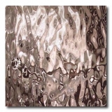 Spiegelplatte 10x10 cm - Champagner gewellt