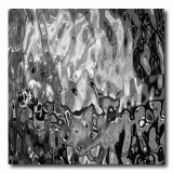 Spiegelplatte 10x10 cm - Grau gewellt