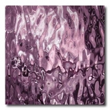 Spiegelplatte 10x10 cm - Rosa gewellt