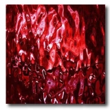 Spiegelplatte 10x10 cm - Rot gewellt