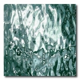 Spiegelplatte 10x10 cm - Gr�nt�rkis gewellt