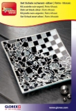 Crackle-Retro-Mosaik Set - Schale schwarz silber