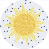 Mosaikvorlage Rund � 60 cm - Sonne