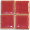 Keramik glasiert 20x20mm - Altrosa - 30 St.
