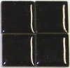 Keramik glasiert 20x20mm - Schwarz - 30 St.
