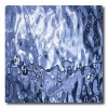 Spiegelplatte 10x10 cm - Blau gewellt