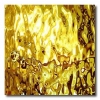 Spiegelplatte 10x10 cm - Gold gewellt