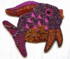 Mosaik Set "Feuer-Fisch" - 30x30 cm - SoftGlas, Nuggets, uvm