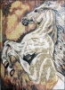 Natursteinmosaik - aufb�umendes Pferd 85x130cm