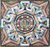 Natursteinmosaik - Labyrinth 120x120cm