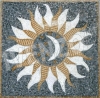 Natursteinmosaik - Sonne-Mond-Sterne 80x80cm