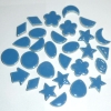 Keramik glasiert - Motivmix - hellblau - 50 g
