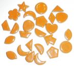 Keramik glasiert - Motivmix - orange - 50 g