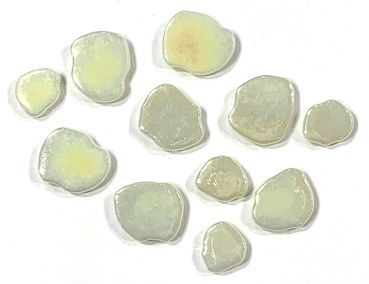 Soft-Glas-Kleckse - Weiß irisierend - 100 g