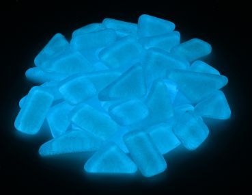 Softglas nachtleuchtend - polygonal - Blau - 200g