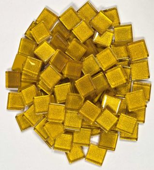 Soft-Glas 15x15mm - dunkles Gold-Metallic - 200g