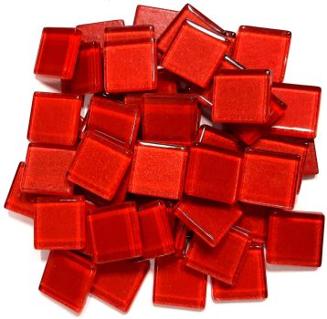 Soft-Glas 20x20mm - Rot-Metallic - 200g
