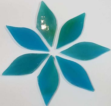 Tiffany-Glasblüten - Türkis - 100g