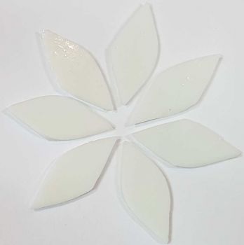 Tiffany-Glasblüten - Weiß - 100g