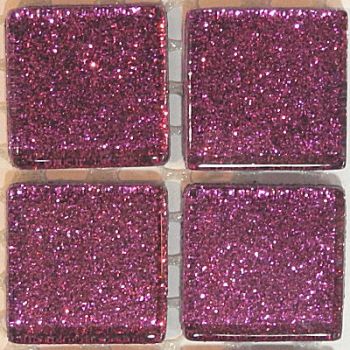 Soft-Glas 20x20mm Glitzer - Pink - 28 St.
