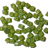 Millefiori quadratisch grün 6-8 mm - 20 g