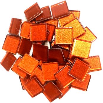 Soft-Glas 20x20mm - helles Kupfer-Metallic - 200g