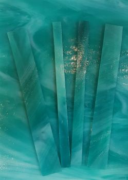 Tiffany-Glasstreifen 150mm - Aquamarin - 1 St.
