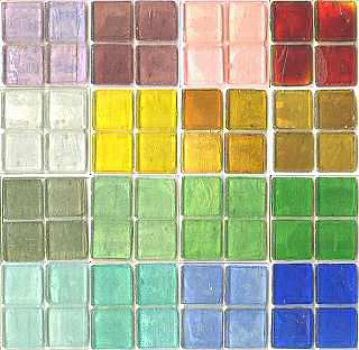 Waterglass 15x15mm -  Mischung "Multi Colori"