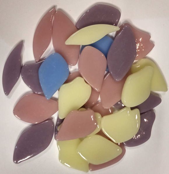 Soft-Glas-Blüten - Pastel-Mix - 100 g