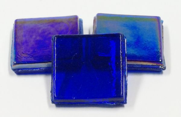 Eis-Glas - transparent - "Dunkelblau"