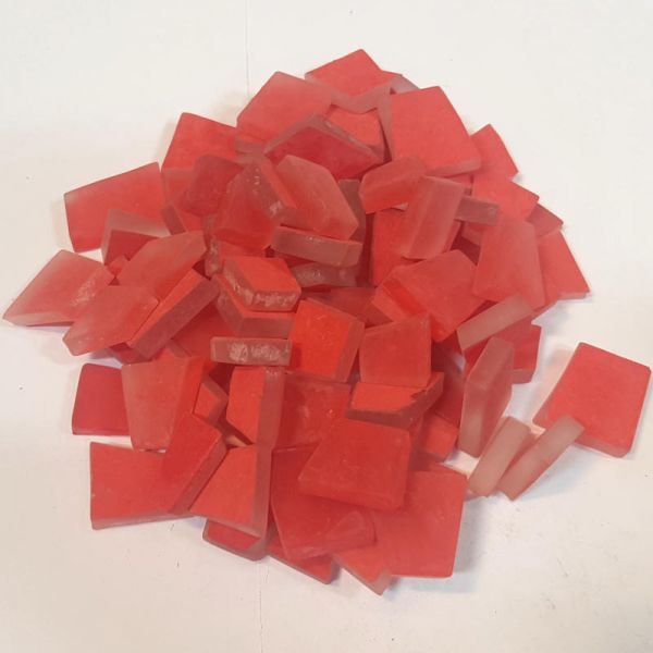 Gletscher-Glas gefrostet - Rot - 200 g