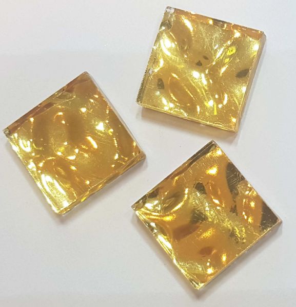 Goldmosaik - Gelbgold geriffelt - 1 Stein