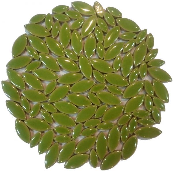 Keramik-Blüten - Helllgrün - 100 g