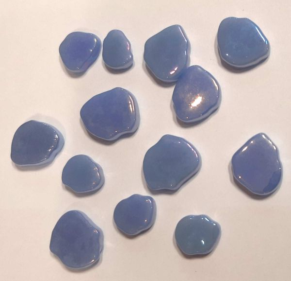 Soft-Glas-Kleckse - Hellblau irisierend - 100 g