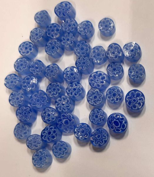 Millefiori Ø  6-10mm - Zartblau - 20 g