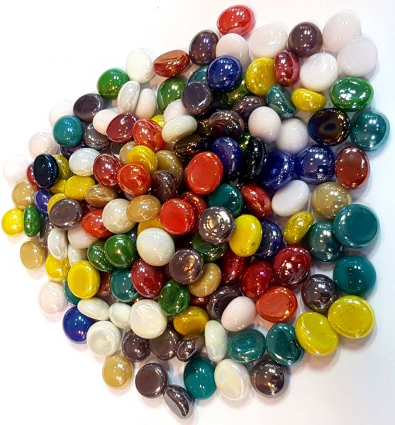 Glasnuggets  Mini 10/12mm - Multi Colori - opak - 200g