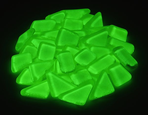 Softglas nachtleuchtend - polygonal - Gelb - 200g