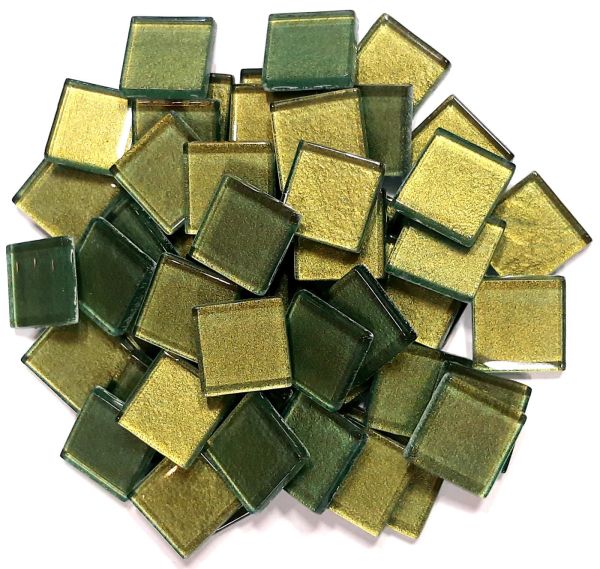 Soft-Glas 20x20mm - Grün-Metallic - 200g
