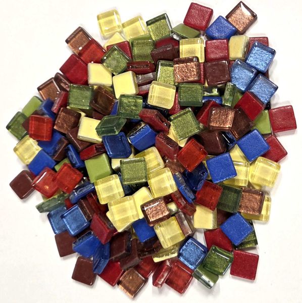 Soft-Glas 10x10mm - Multi Colori - Metallic - 200g