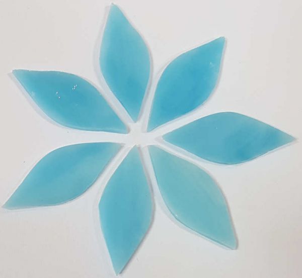 Tiffany-Glasblüten - Hellblau- 100g