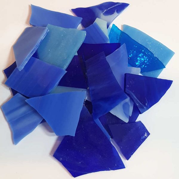 Tiffany-Glas Polygonal - Blue - 200g