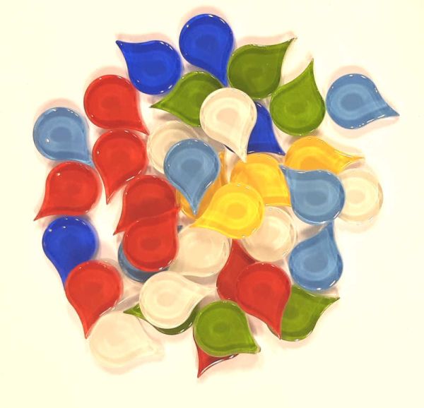 Soft-Glas-Tropfen - Bunt-Mix - 50 g