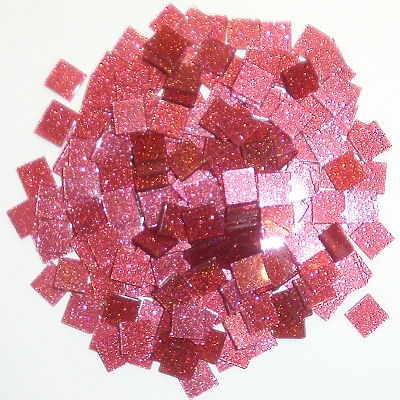 Acryl-Mosaik Glitter 1x1cm -  "Bordeaux" - 50g