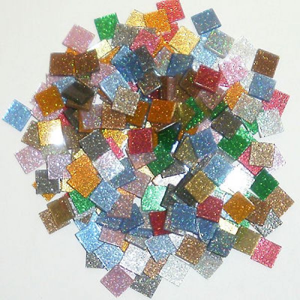 Acryl-Mosaik Glitter 1x1cm - "Multi Colori" - 50g