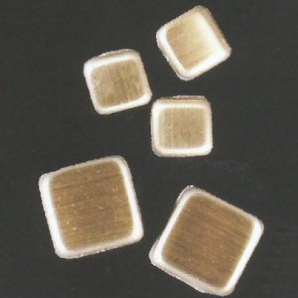 Aktion - Edelstahl Gold 15x15mm - 12 Stück