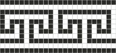 WiWaColor 10x10mm - Fertigbordüre "Mäander 2 SW" - 1 lfm