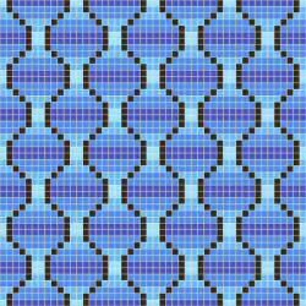 WiWaColor 10x10mm - Fertigdekor "Pflaster Blau Dunkel" - 1 Bogen