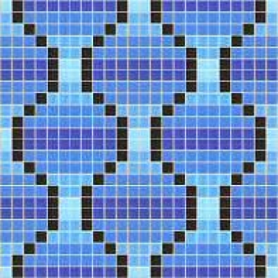 WiWaColor 20x20mm - Fertigdekor "Pflaster Blau Dunkel" - 1 Bogen