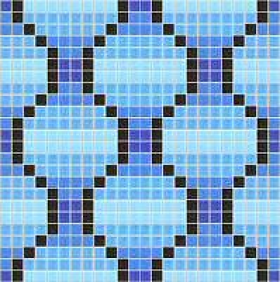 WiWaColor 20x20mm - Fertigdekor "Pflaster Blau Hell" - 1 Bogen